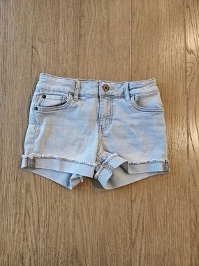 Lucky Brand Light Blue Rolled Cuff Denim Cotton Blend Shorts Sz.7